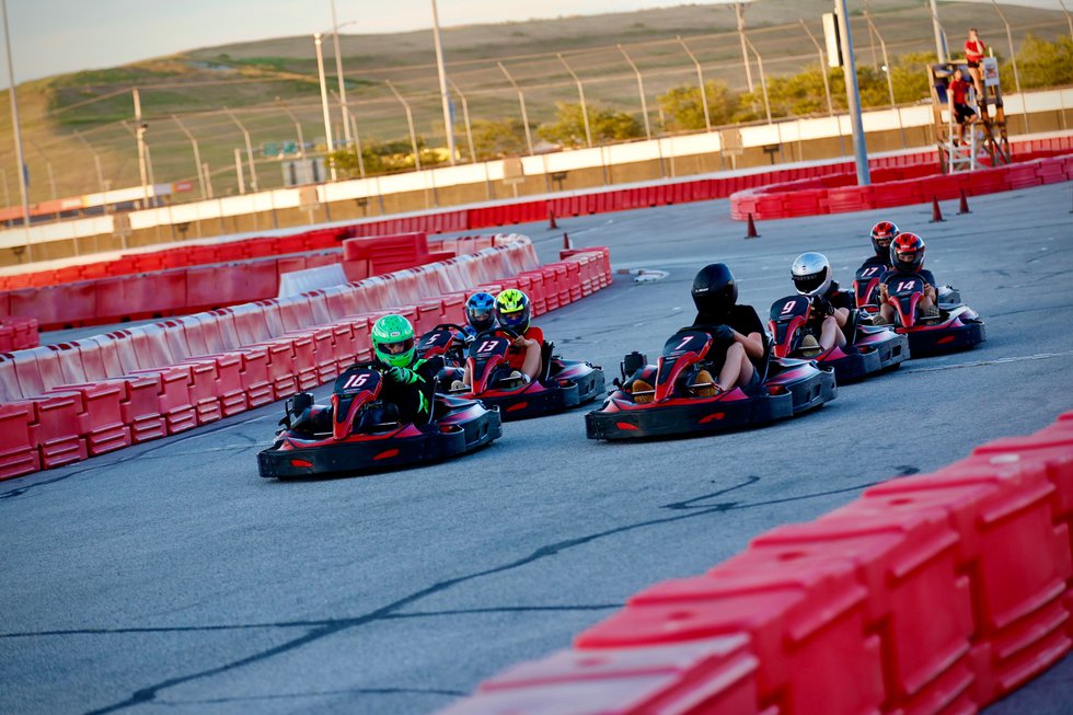 Family go-kart racing St. Louis